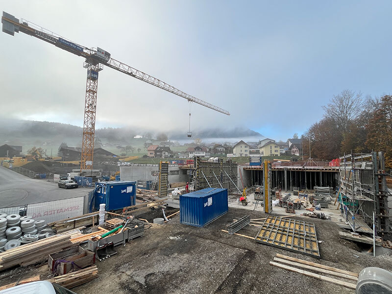 Baustelle Gewerbepark Angolder Industriebau