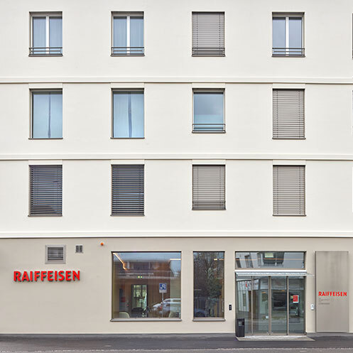 Aussenansicht Raiffeisenbank Uetendorf